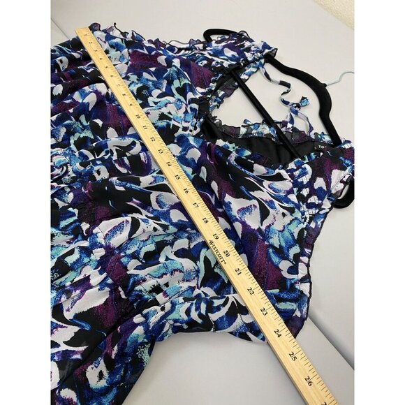 Torrid Mini Chiffon Ruffle Dress Sleeveless Multicolor Size 2X vacation Flowy - Picture 7 of 15